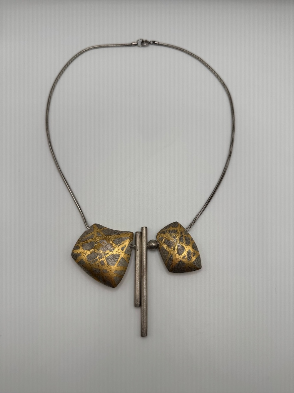 Sterling Silver 925 Modernist Necklace